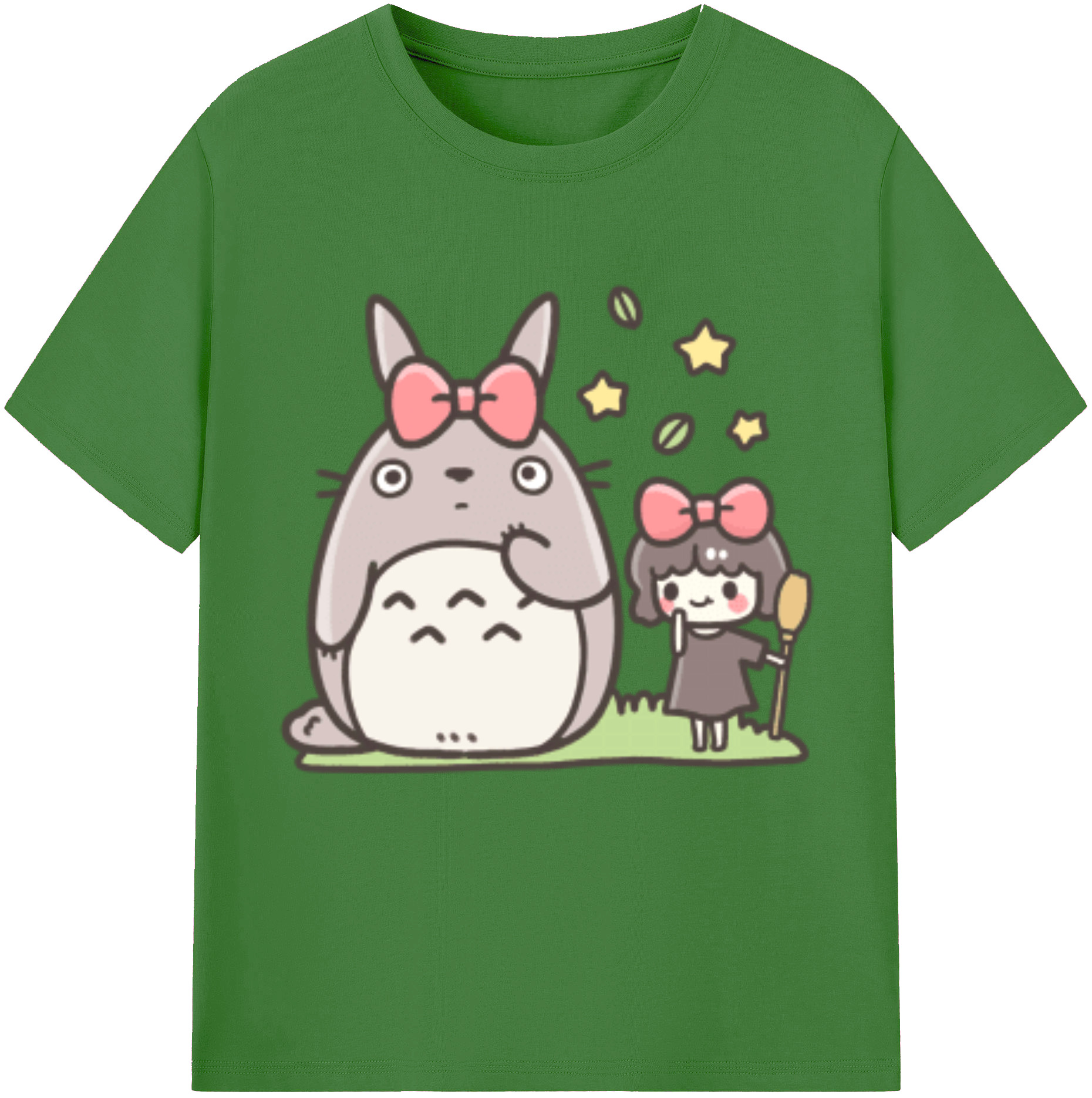 （画像用） となりのトトロ 草壁メイ 草壁サツキ My Neighbor Totoro Satsuki Kusakabe Mei Kusakabe レディースカジュアルプリントTシャツ（綿100％）